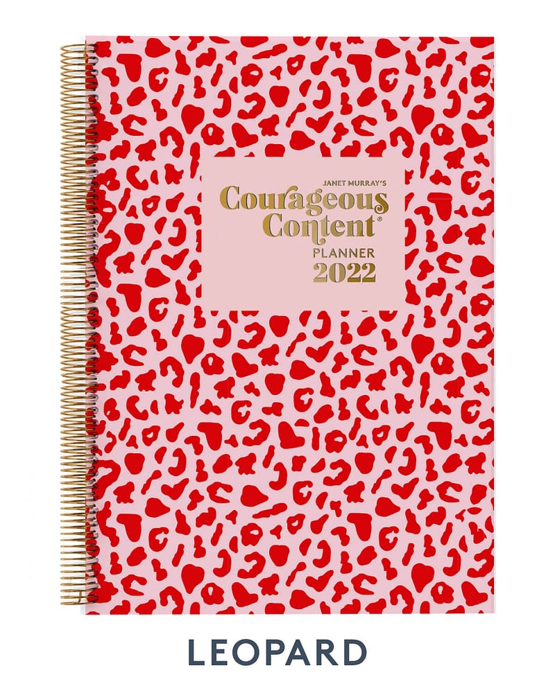 Courageous Content Planner 2022 Leopard Cover