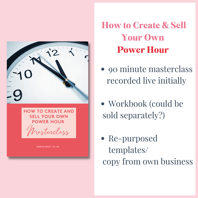 How to create and sell your own power hour