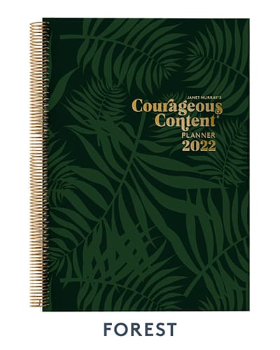 Courageous Content Planner 2022 Forest Cover Small