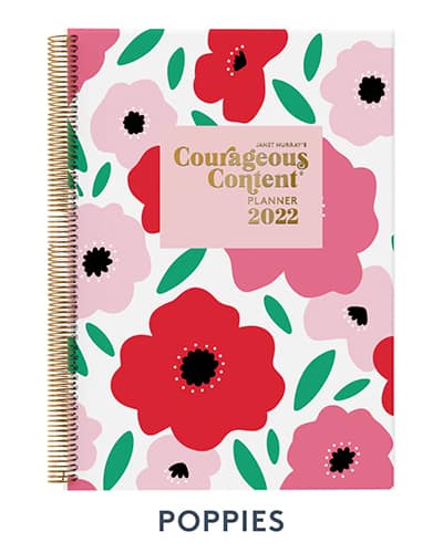 Courageous Content Planner 2022 Poppies Cover Small