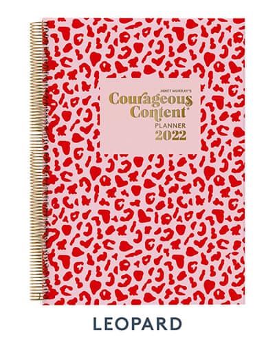 Courageous Content Planner 2022 Leopard Cover Small