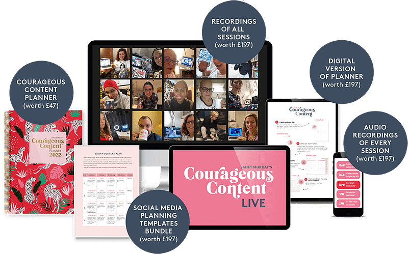 What you get at Courageous Content Live 2022